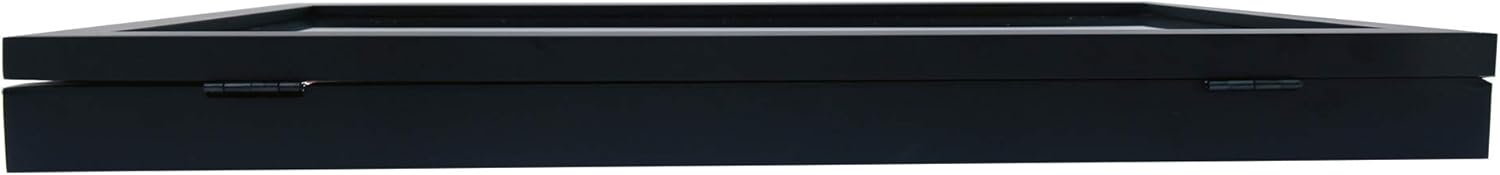 Large Pin Display Case Shadow Box Frame - Black New Zealand Wood, Acrylic, Magnetic Close, Velvet - Store Enamel Pins, Medals, Awards, Lapels, Disney, Marvel - Holds 100 Pins (Black)
