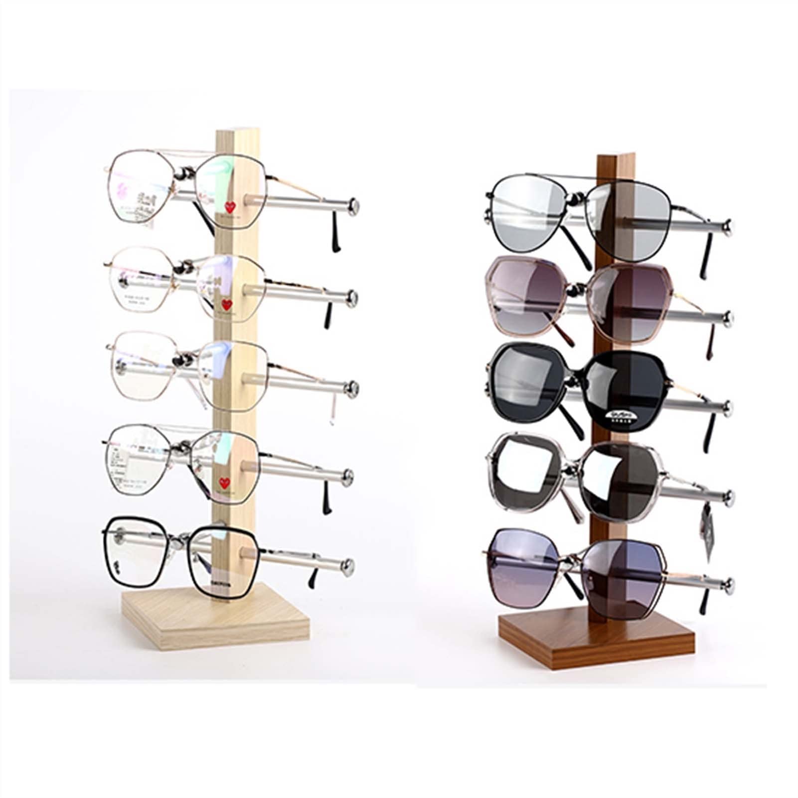 Brillenhalte Holzanzeigeständer-Display-Ständer Sonnenbrillenhalter 4/5 Vize-Gläsern Display-Rack/Regal-Baugruppe Dekorative Requisiten Brillenständer (Color : B-5 Layers)