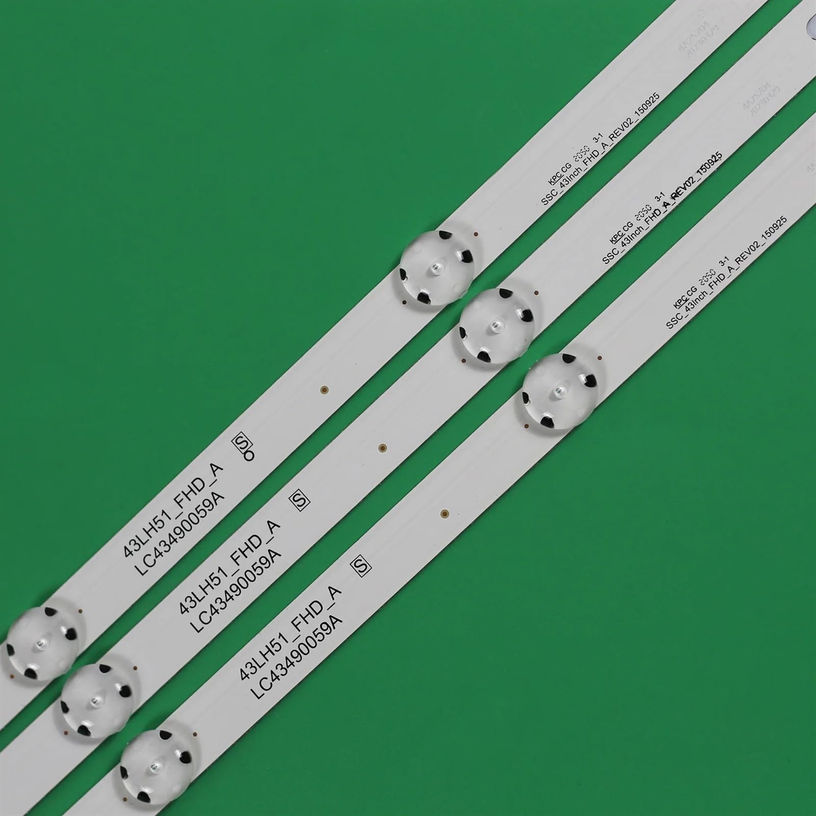 Tira de LED de 3 Piezas de 7 LED de 830 mm Compatible for LG 43UJ6309 43LK5900PLA 43LJ5500 43UJ65_UHD_A/B LC43490060A WOOREE 43 Pulgadas FHD_LED 43UJ6300-SA