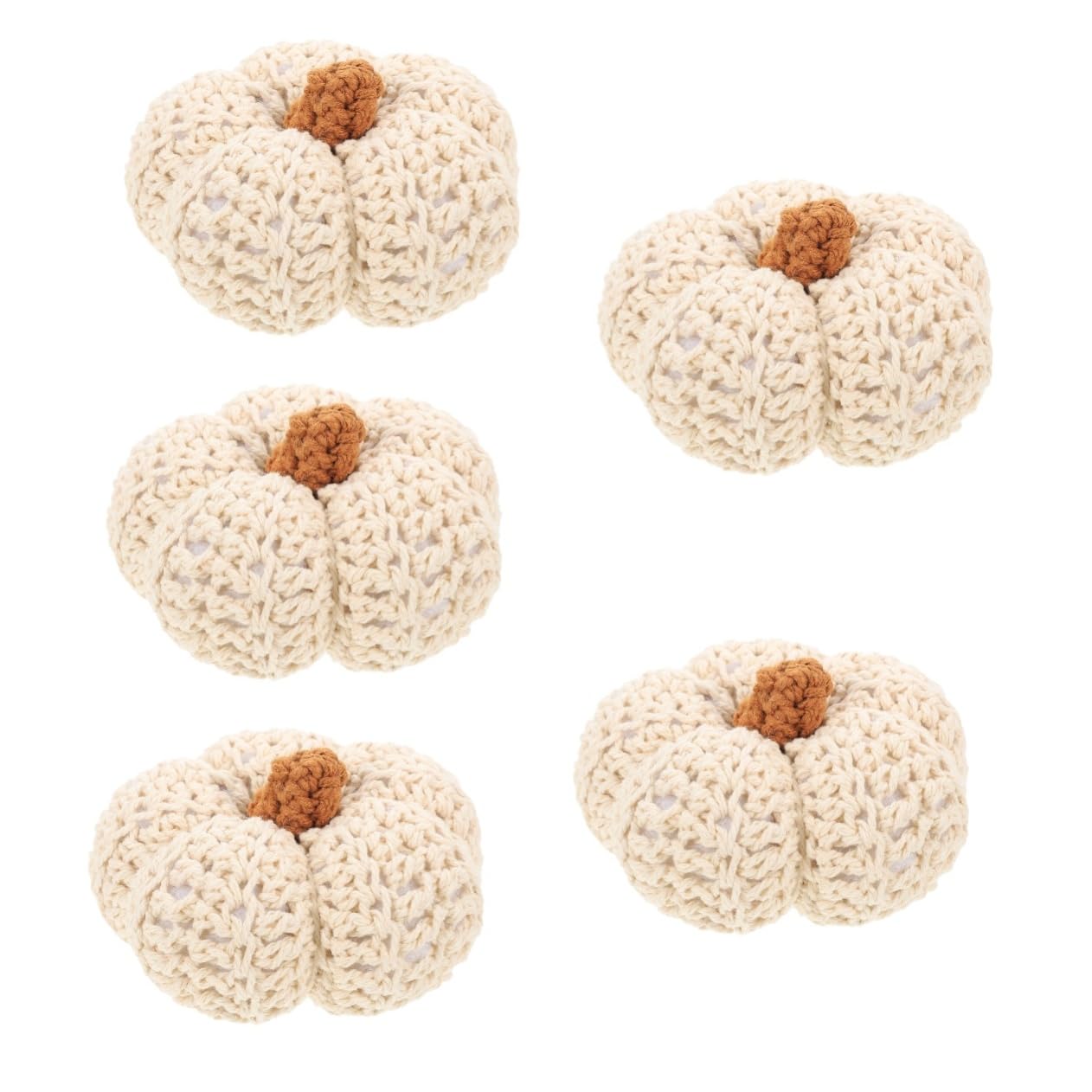 ABOOFAN 5stücke Woven Pumpkin Decoration Für Tischdeko Künstliche Kürbis-deko Für Herbstfestlichkeiten Und Kinderzimmer Stilvolle Und Praktische Herbstdeko Realistisch Und Vielseitig