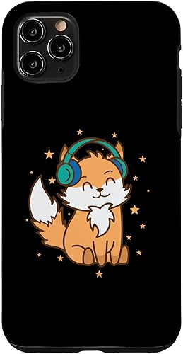 Funda para iPhone 11 Pro Max Fox para escuchar música Nature Animal Zoo disponible en Yaxa Costa Rica