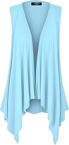 Made By Johnny Cárdigan abierto sin mangas para mujer