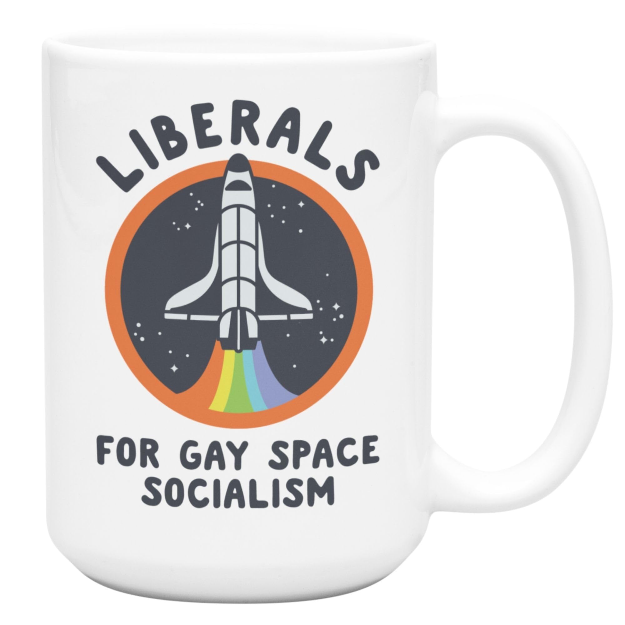 LookHUMAN Rainbow Space Coffee Mug - Funny ...