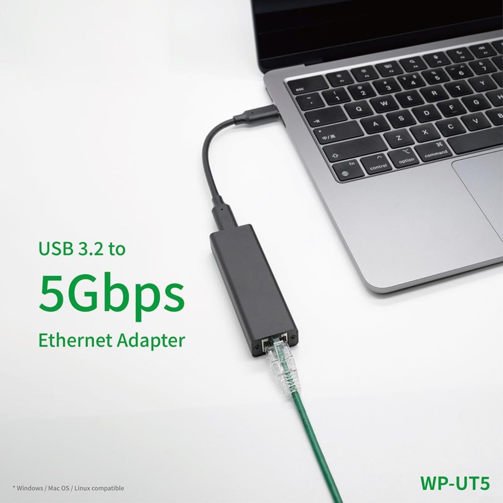 Realtek RTL8157 - Adattatore di rete USB 3.2 a 5GbE, trasferimento dati ad alta velocità da 5 Gbps con cavi A-C e C-C per Windows 11, compatto per le aziende
