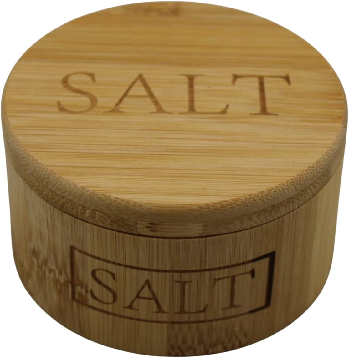 Dependable Industries Natural Bamboo Salt Cellar with Swivel Locking Lid