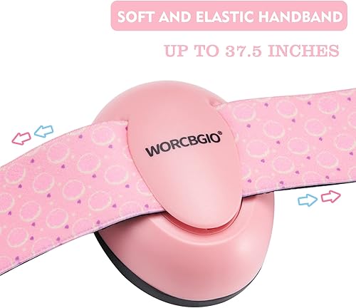 Miniatura 4 de WORCBGIO Auriculares de protección de oídos para bebés con diadema elástica ajustable y cómodas orejeras blancas para bebés que ayudan a dormir bien