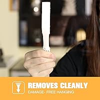 Vista 6 de Zonon 40 pares (80 tiras) de tiras para colgar cuadros, kit de colgador de cuadros, tiras resistentes, tiras extraíbles de gancho y bucle, cinta