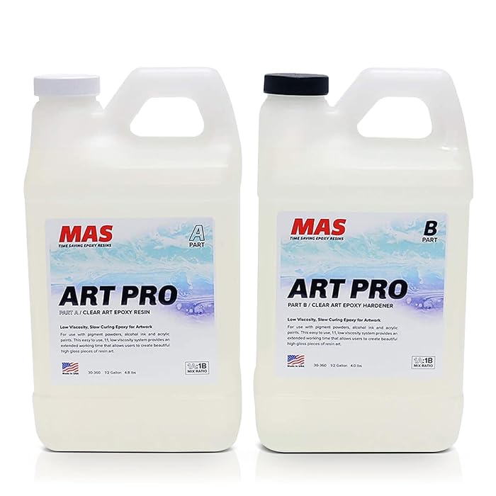 Buy MAS Art Pro Epoxy Resin & Hardener Two Part Art Resin Features UV