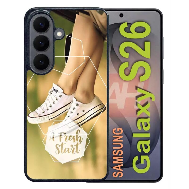 Générique Coque pour Samsung Galaxy s26 - a Fresh Start Fond Image - Silicone - Noir
