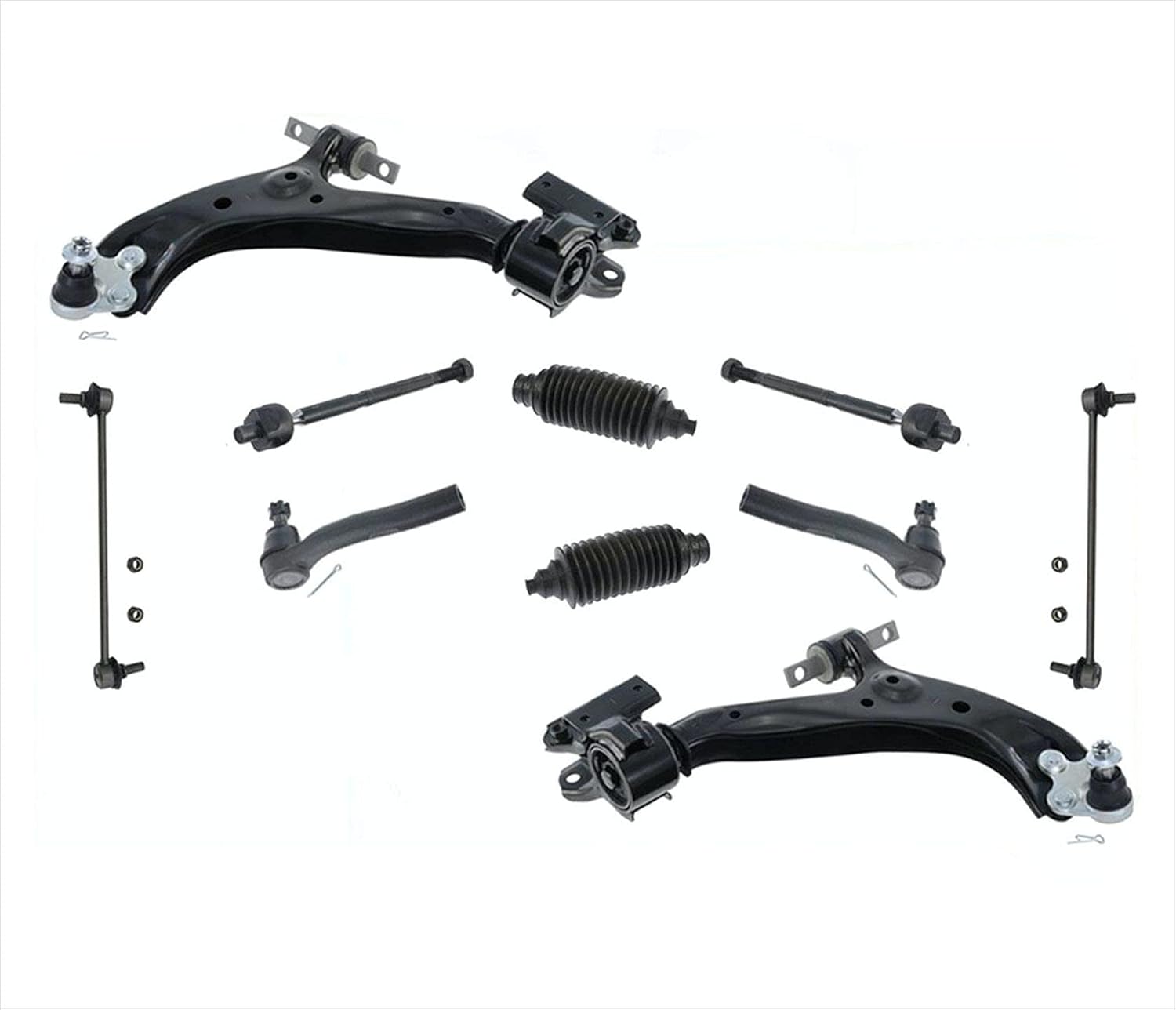Front Lower Control Arms Tie Rods & Links 10 Pcs Kit Replacement Parts For Honda CR-V 12-16