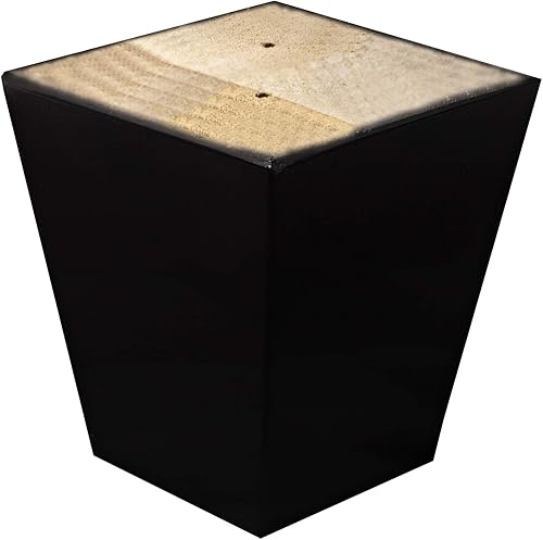 Miniatura 8 de Patas para muebles, sofá otomano y silla de 4 pulgadas de repuesto de pies de madera, juego de 4 pies cuadrados de pirámide cónicos (nogal)