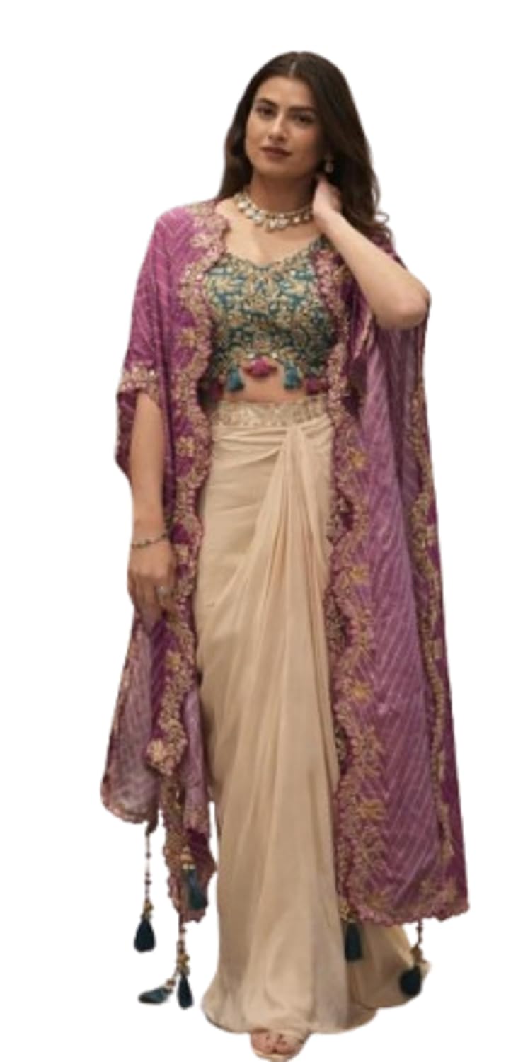 Royalstyle Lehenga Choli For Women's And Girls For Style Premium Crep Silk Fabric With Embroidery cording Work Blouse wedd... - Review, Price and Buying Guide