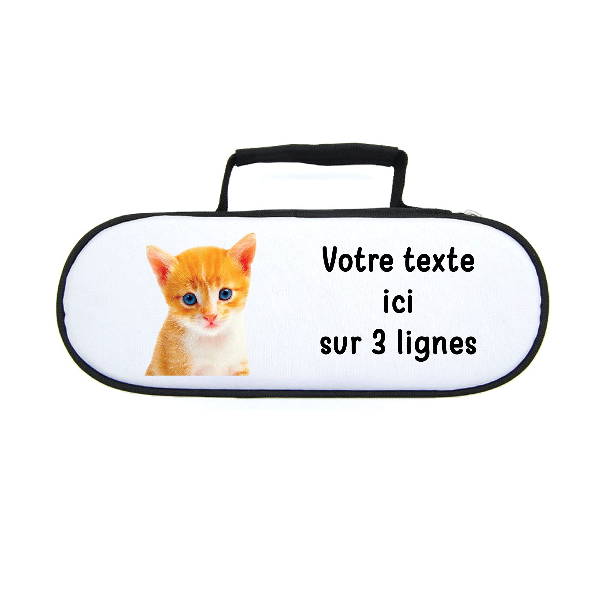 Sacoche Boules Pétanque Personnalisable - Pour 3 Boules + Cochonnet, Polyester, 23x9x6 Cm