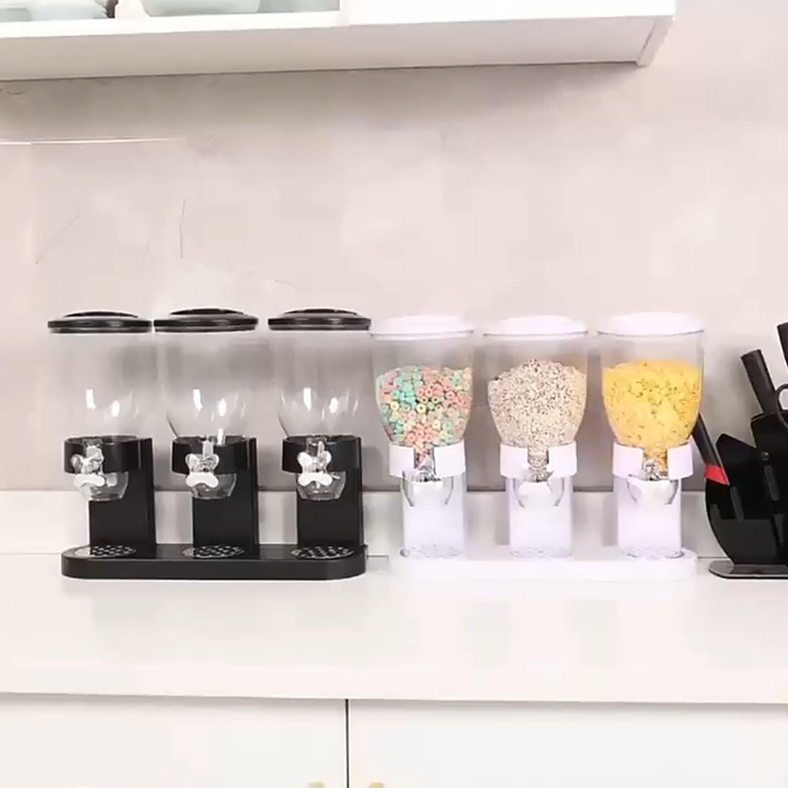 Distributore di cereali ad alta capacità da 2 litri, meccanismo di controllo triplo per un facile accesso agli snack e contenitore di stoccaggio