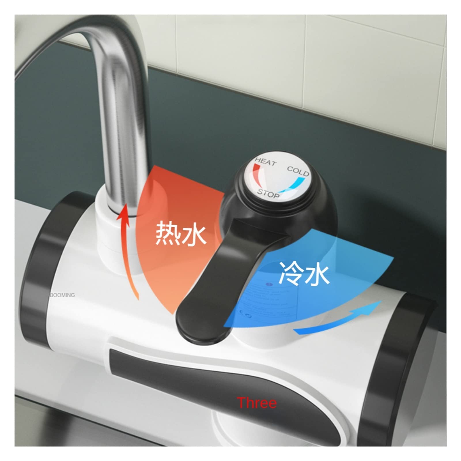 Rubinetto Elettrico Acqua Calda Istantanea - Scaldabagno Da Cucina Con Display Temperatura - Foto 11