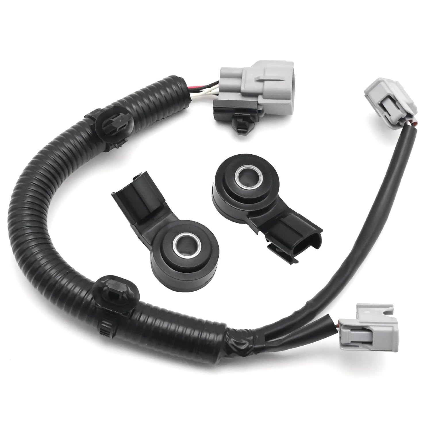2Pcs 82219-35020 Knock Detonation Sensor and Harness, Replacement for 4Runner 2003-2017, Tacoma Tundra 2003-2015, FJ Cruiser 2007-2014 V6 4.0L, Replaces 82219-0C010