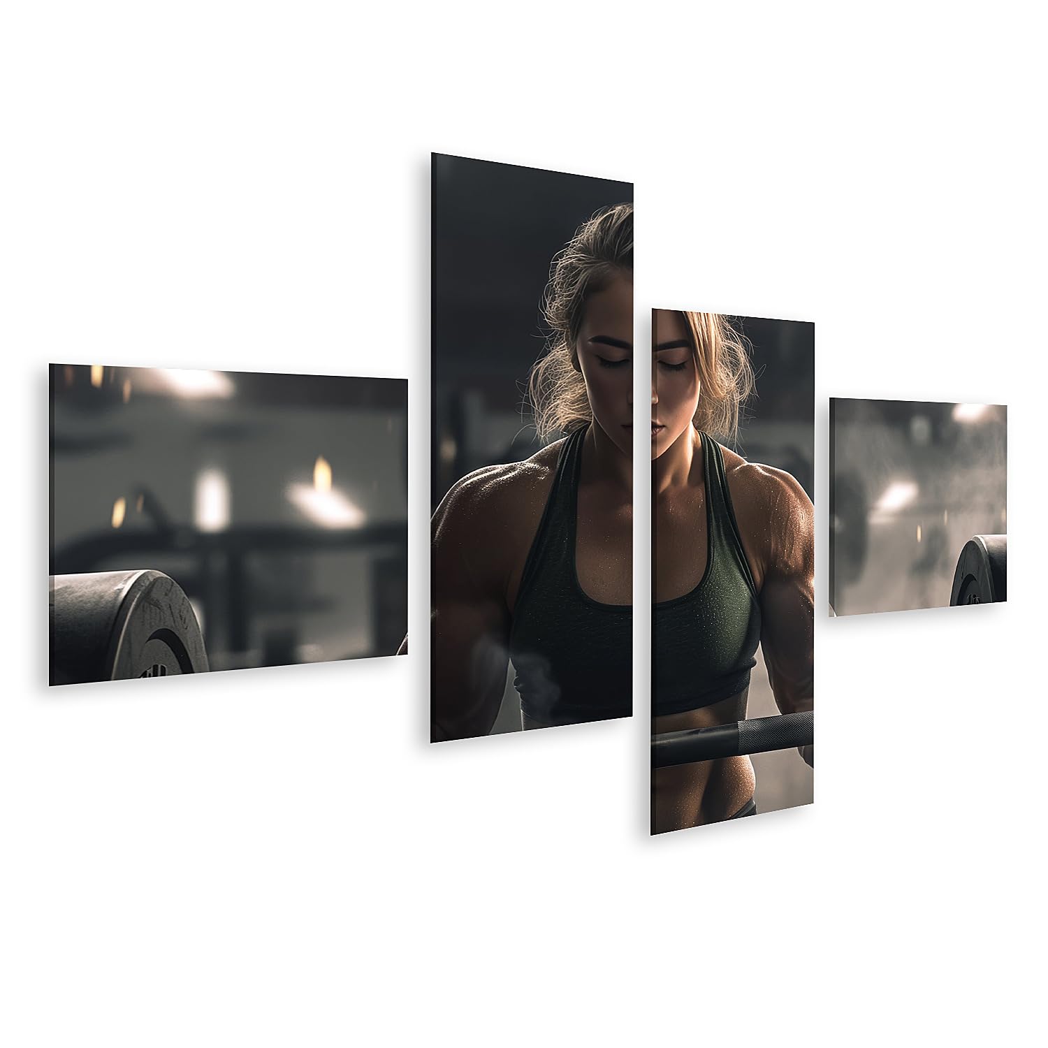 islandburner Immagine su tela Allenamento pesi potente in palestra per gli appassionati di fitness palestra Immagini da parete poster