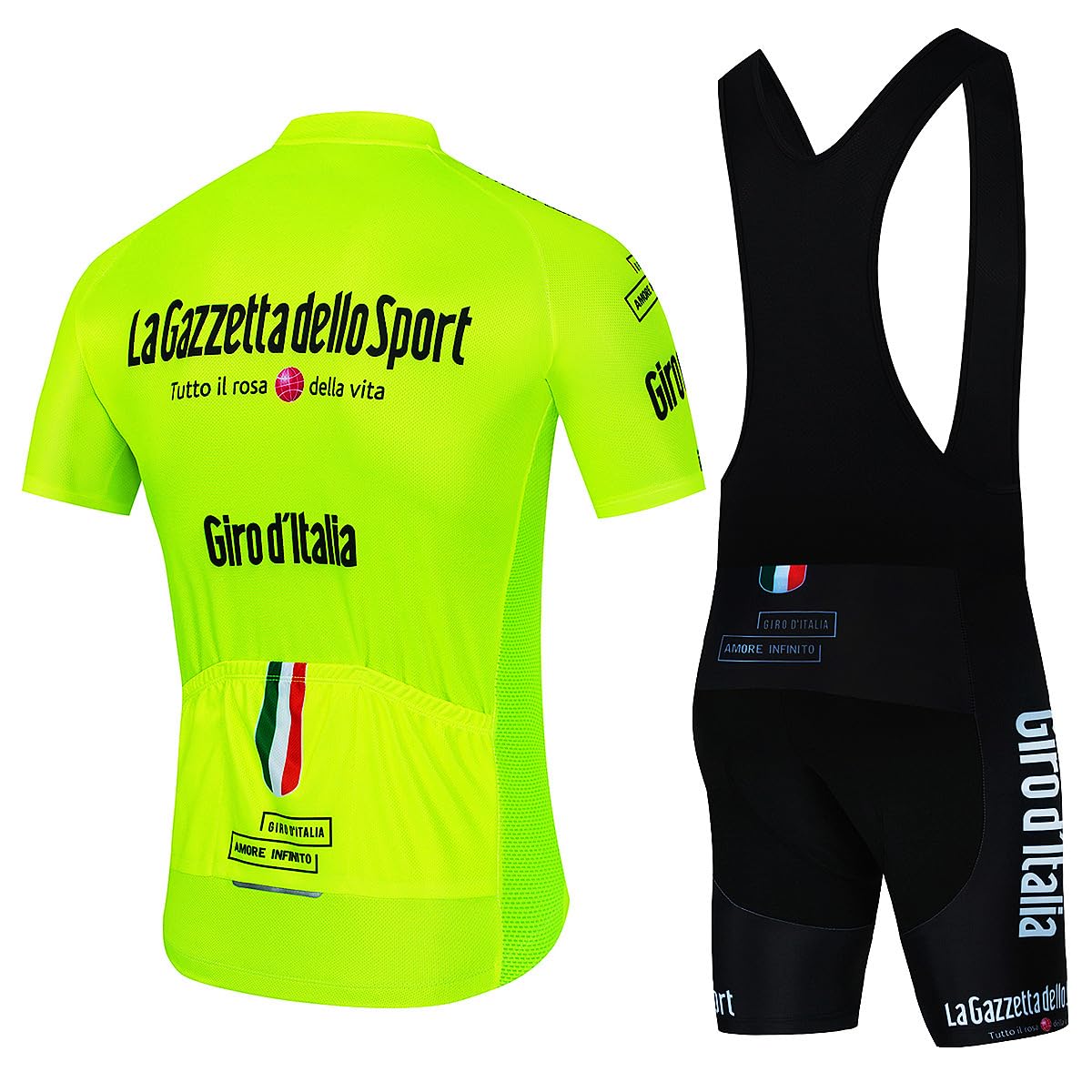 Abbigliamento Ciclismo Set Manica Corta Tuta Ciclismo Uomo Completo Estivo Per Bici Da MTB Con Pantaloncini Imbottiti in Gel Traspirante