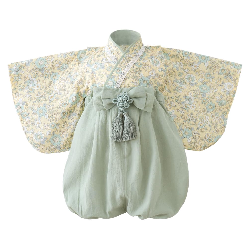 Regalo Baby Hakama 2 Piece, 27.6 - 35.4 Inches (70 - 90 cm), Romper, Girls, Boys, Kimono, Formal, Baby, Shrine Visit, Hundred Day Celebration, First Festival : Clothing, Shoes & Jewelry