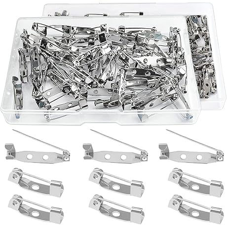 Versatile Name Tag Pin Set: 120Pcs Locking Backs for DIY Crafts and Jewelry