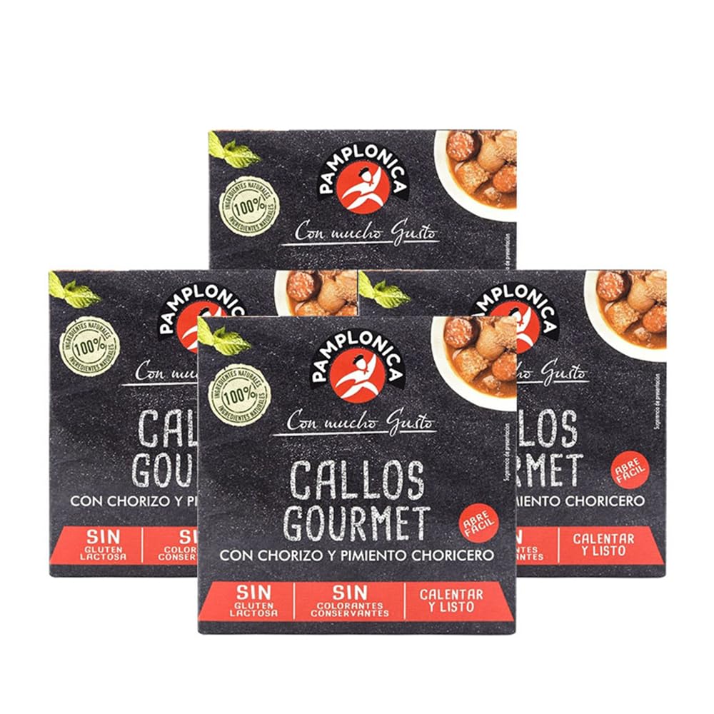 Callos gourmet con chorizo y pimiento choricero Pamplonica 100% Natural 380 g x4 Total 1,52 kg