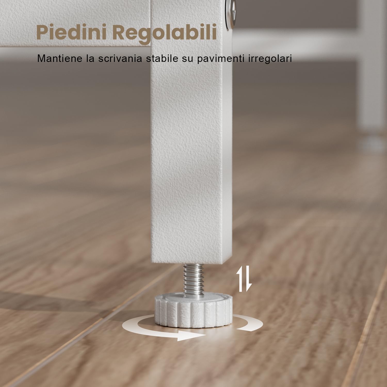 HLFURNIEU Scrivania Piccola, 80 x 50 cm Scrivania Ufficio con Borsa Portaoggetti, Tavolo da Lavoro per Ufficio Domestico, Soggiorno, Piccoli Spazi, Struttura Metallica, Bianco
