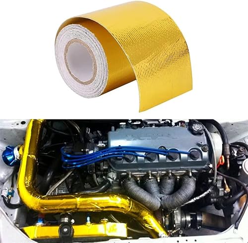 AotoKoop Cinta protectora universal de calor para automóviles, cinta adhesiva para barrera de calor, compatible con tubo de entrada de automóvil y