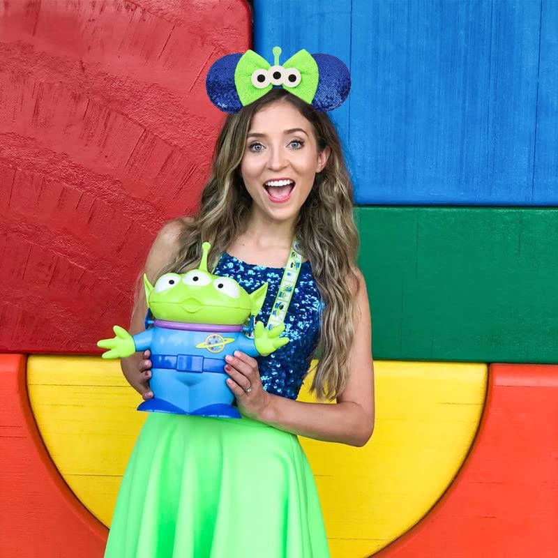 Miniatura 4 de Diadema de orejas de ratón, orejas de ratón de lentejuelas para mujeres, niñas y niños, diadema de lazo brillante para decoración de fiesta de