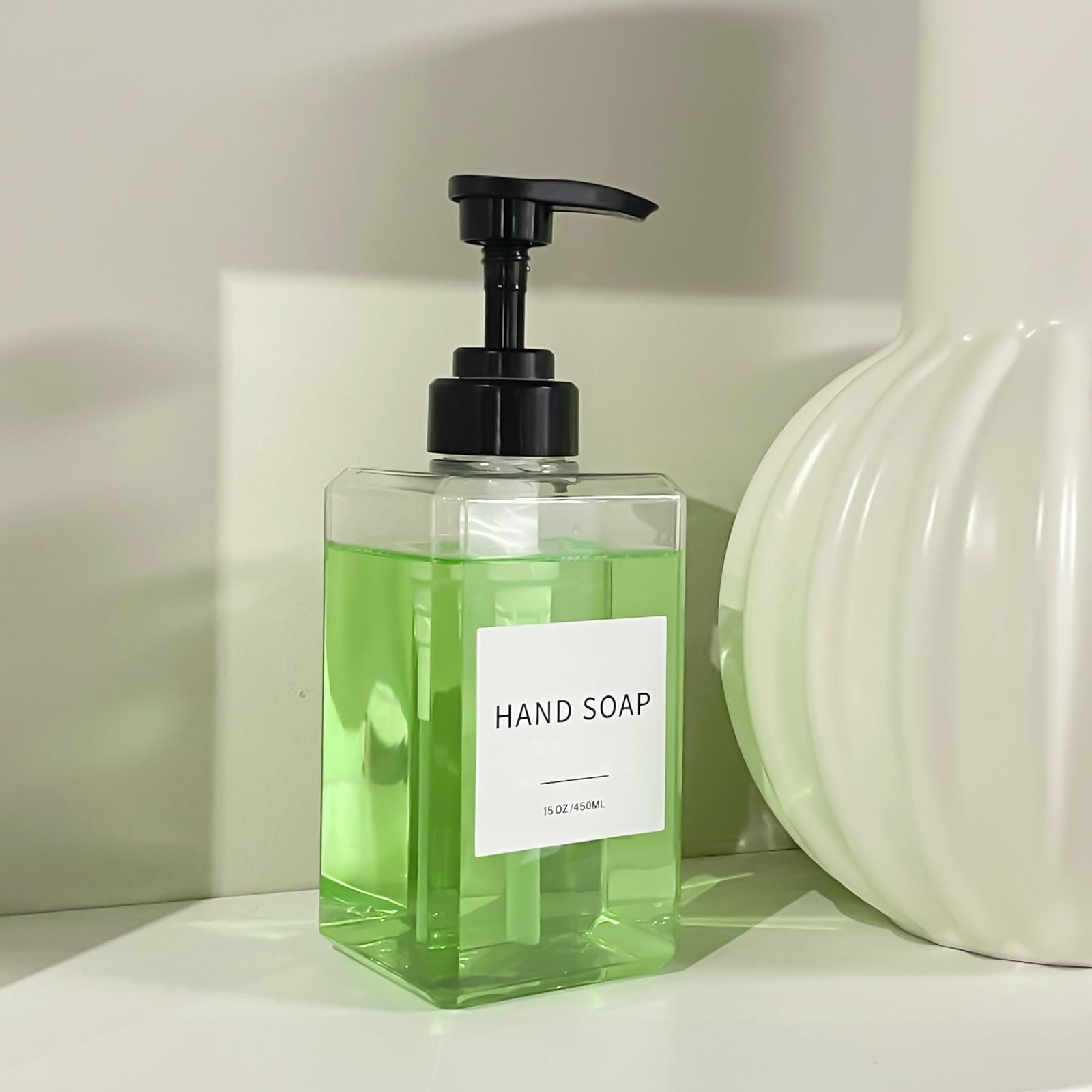 Transparente Seifenspender Mit Etiketten – 625 Ml, Verdicktes PETG, Inkl. Trichter, 2 Stück