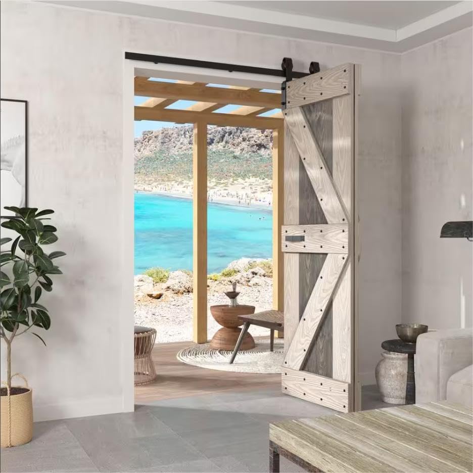 Visual Porta A Soffieto In PVC 210 X 82 Cm - Marrone Noce (085773 - 4