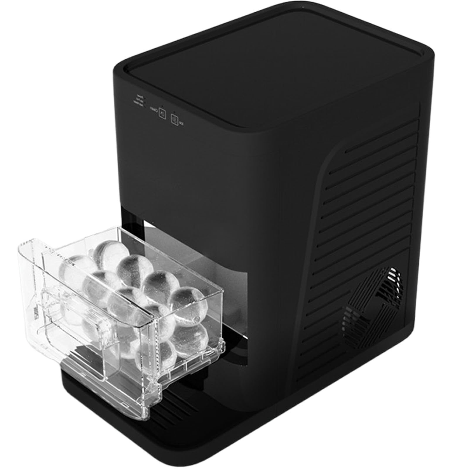 Sjyclaviger 2 Ice Spheres In 55min, 2'' Ice Ball Maker, Sphere Ice Maker with Automatic Water Fill, Self-Cleaning Clear Ice Maker Machine, For Whiskey, Bourbon & Cocktails Black