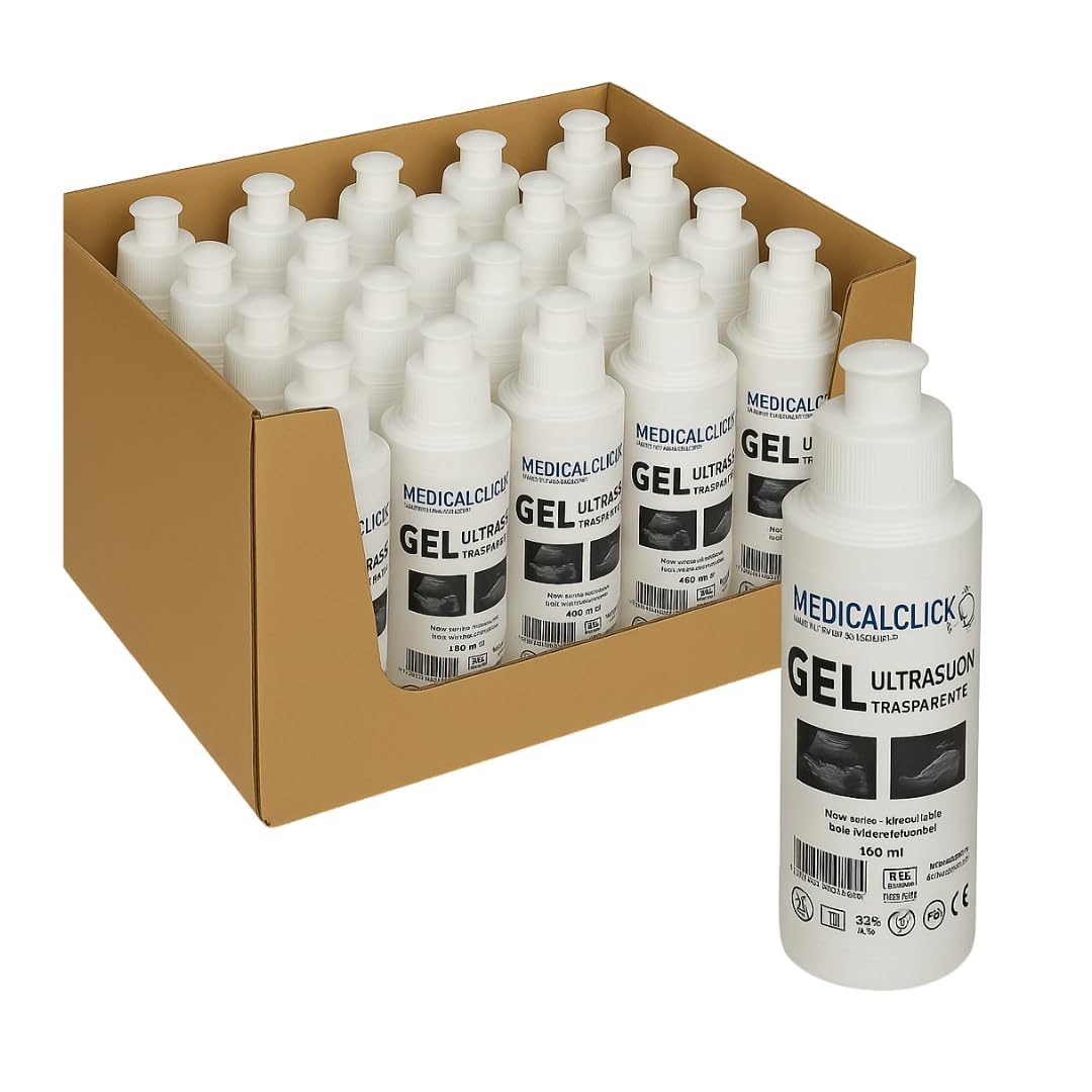 Gel Ultrasuoni, 35 flaconcini da 260 ml, Gel conduttore, Gel Conduttivo Trasparente per Ultrasuoni, Luce Pulsata (IPL), per Ecografia, Laser Diodo, Infrarossi