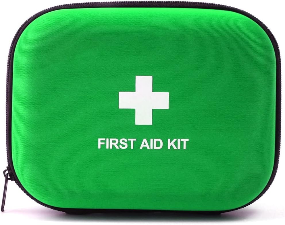First Aid Hard Case Empty, First Aid Hard Case First Aid EVA Hard Red Medical Bag for Home Health First Emergency Responder Camping Outdoors (Green)