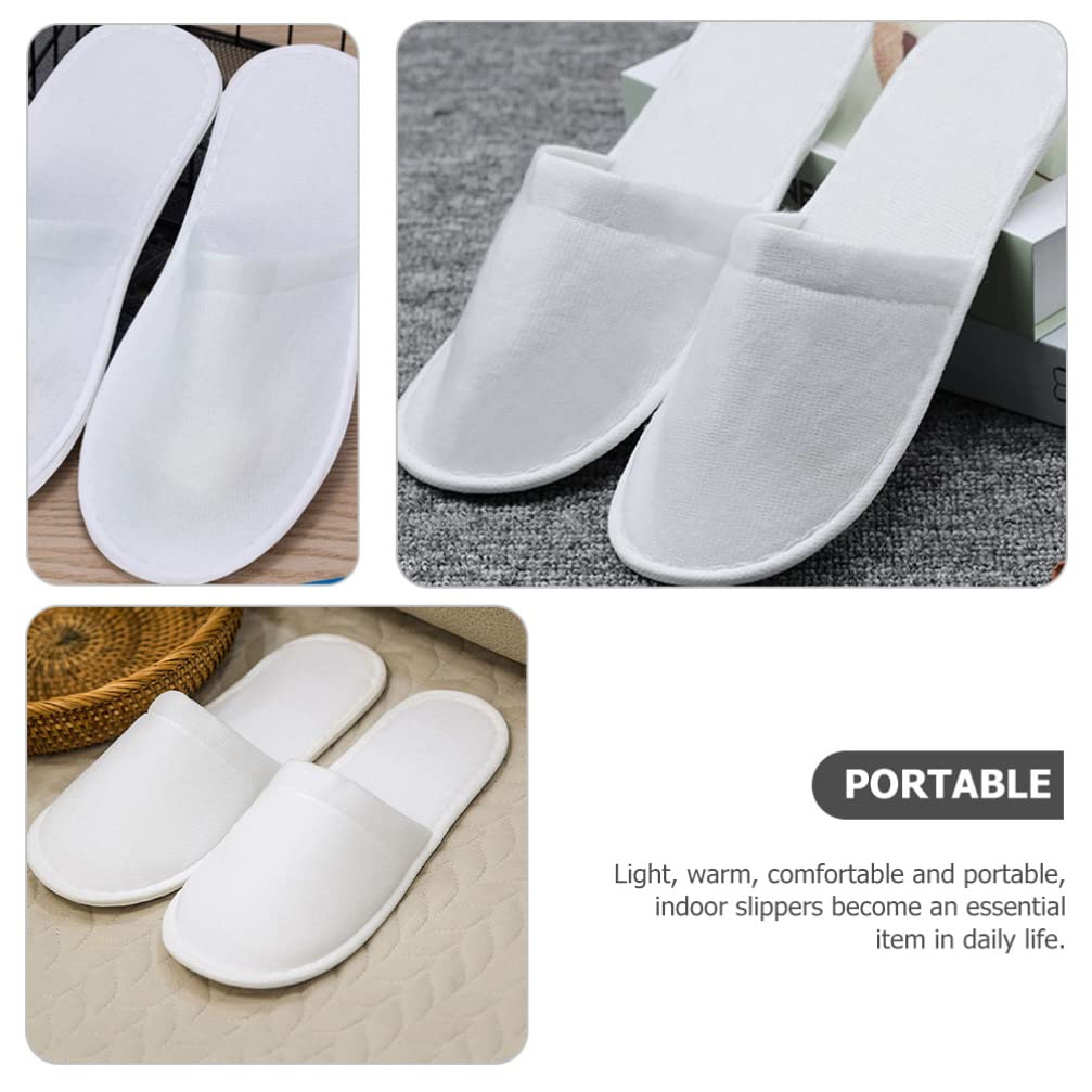 FOMIYES 8pairs Disposable Spa Slippers for Hotel Guests Non- Salon Slippers Soft and Comfortable for Travel Pedicure Term