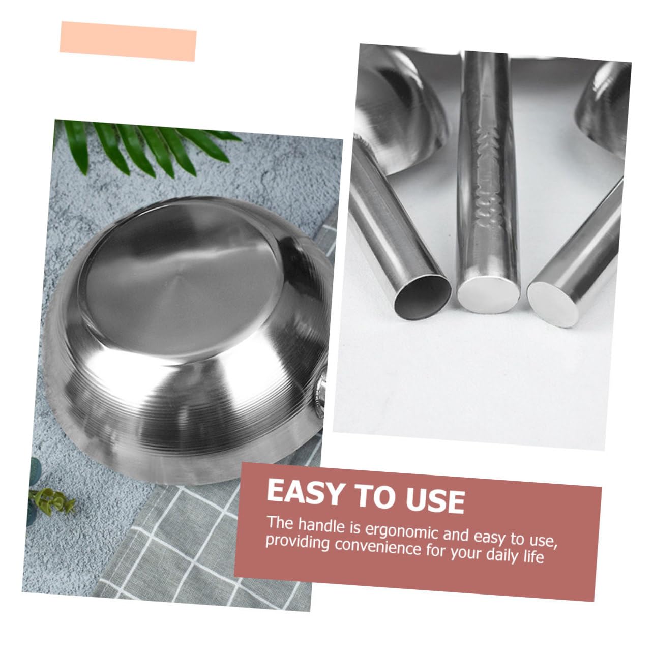 Cucharón De Acero Inoxidable Pequeño Mango Largo, Pala Para Agua De Cocina, Cucharón Resistente Para Sopa y Líquidos, Utensilio Multifuncional Para Hogar y Gastronomía, Diseño Cerrado