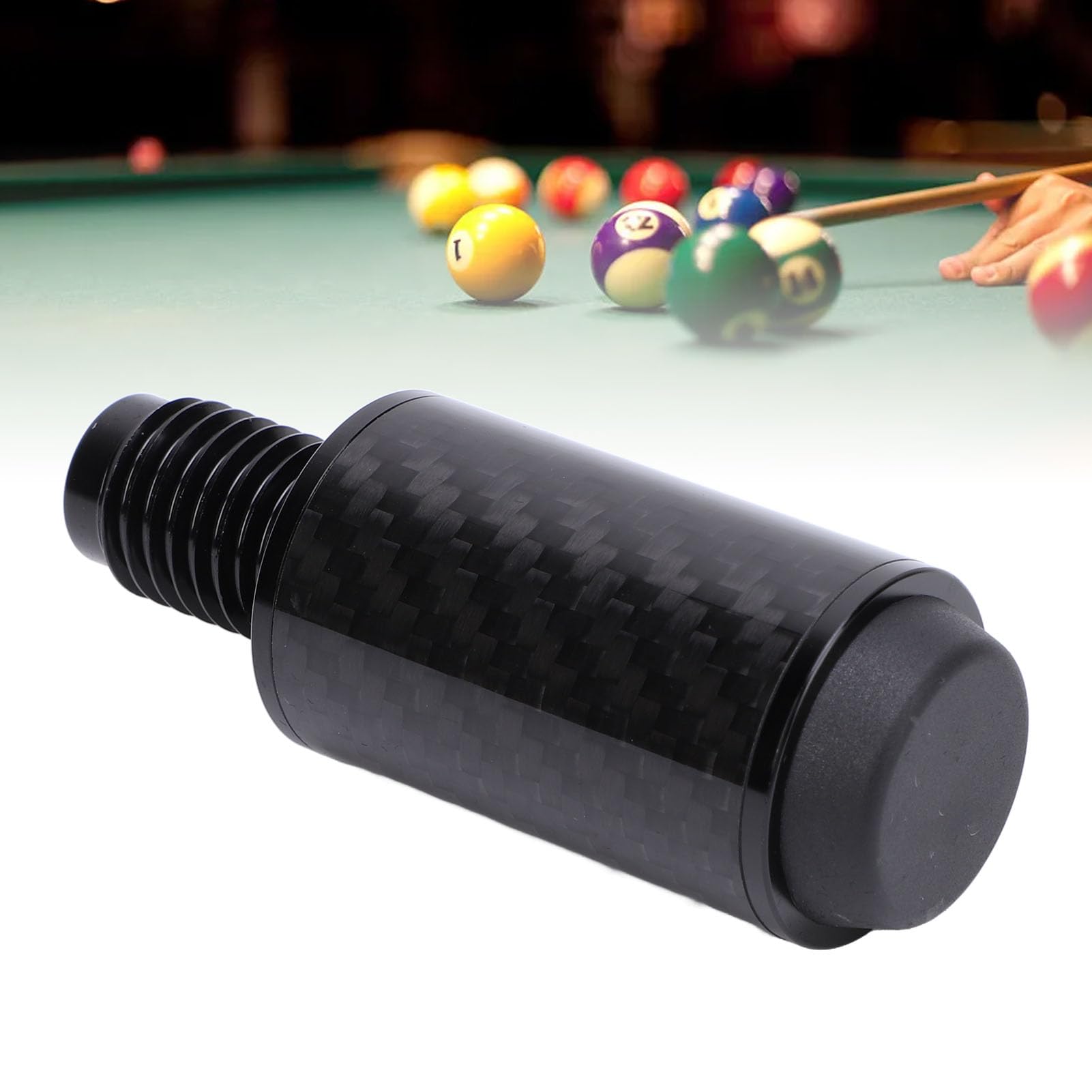Extension De Queue De Billard 8 Pouces - Alliage D'aluminium Noir, Embout Inclus - Neuf