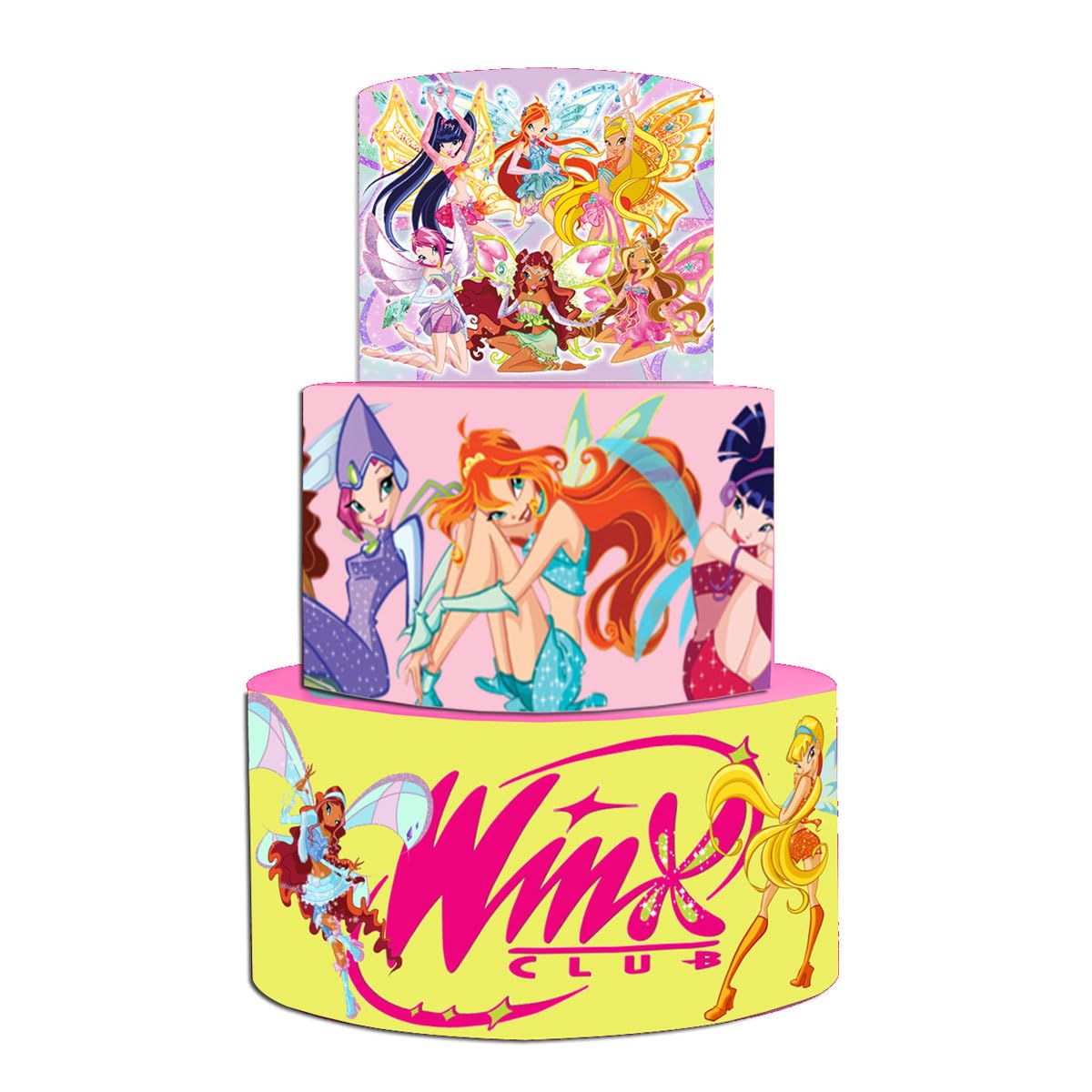  Winx Bloom, Stella, Flora, Musa, Tecna e Aisha per Decorazione di Festa Tematica Tavola Dolcezza Bella e Sfaccettata Ba