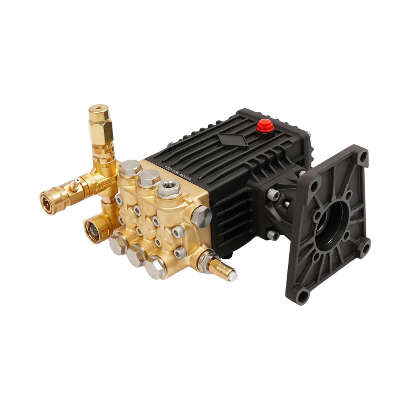 High Pressure Washer Pump, Industrial 13HP 4000PSI Brass Pump Head, 4GPM High Flow Cleaning Pump, Engine Driven Washer Pump for Car Driveway Wall Cleaning, 1 Inch Shaft 3400RPM