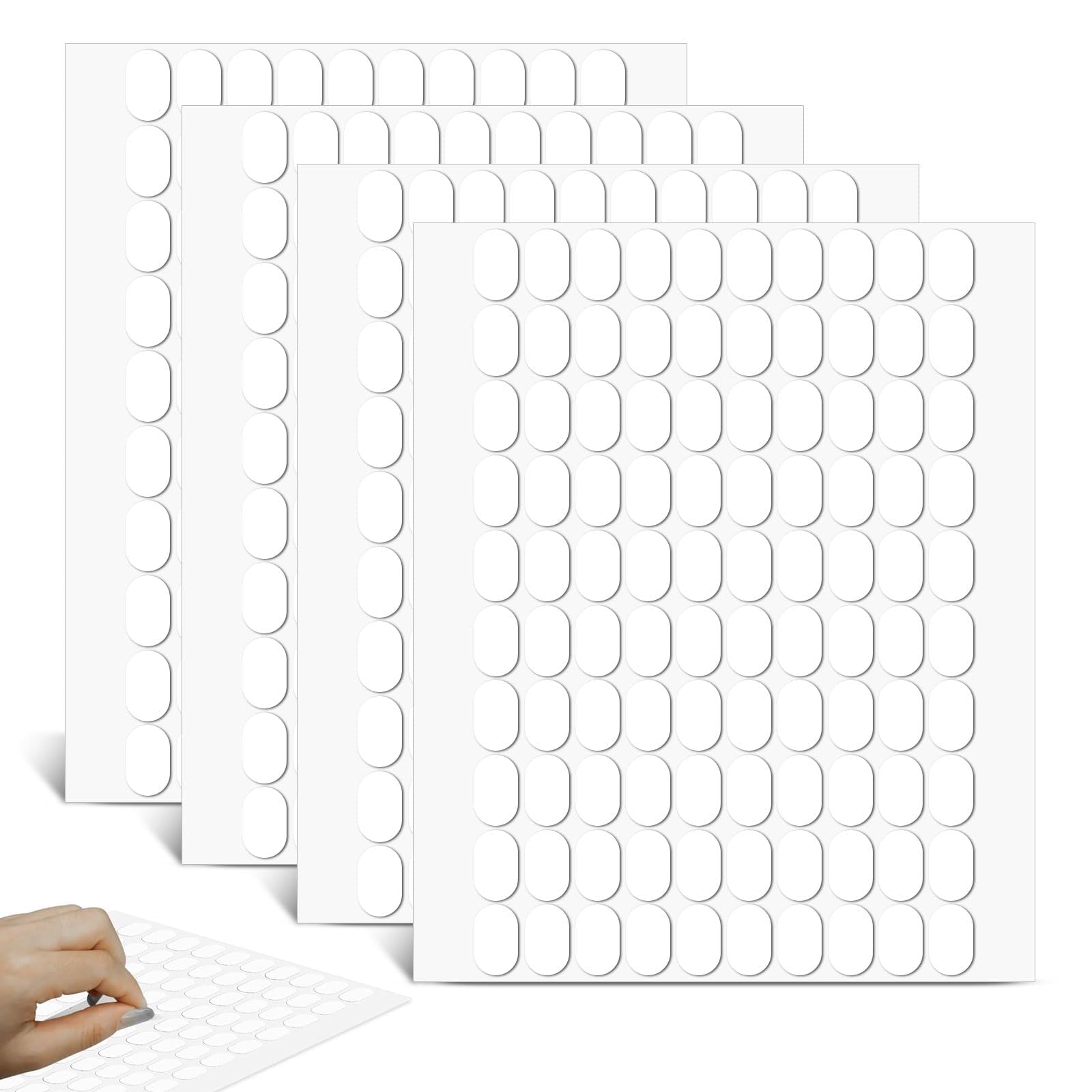 OPULENO Double Sided Dots Glue, 400 Pcs Clear Removable Sticky Putty, No Trace Poster Putty Sticky Tack for Wall Hanging, Crafts, Poster, Pictures,(0.51" X 0.31")