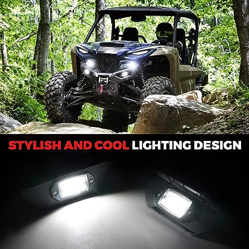 SAUTVS LED Front Fascia Lights Bumper Cover Lights for Yamaha RMAX 1000, Front Auxiliary Spot Lights Accent Lights DRL Lamps for 2021-2025 Yamaha Wolverine RMAX2 1000 / RMAX4 1000 Accessories(2PCS)