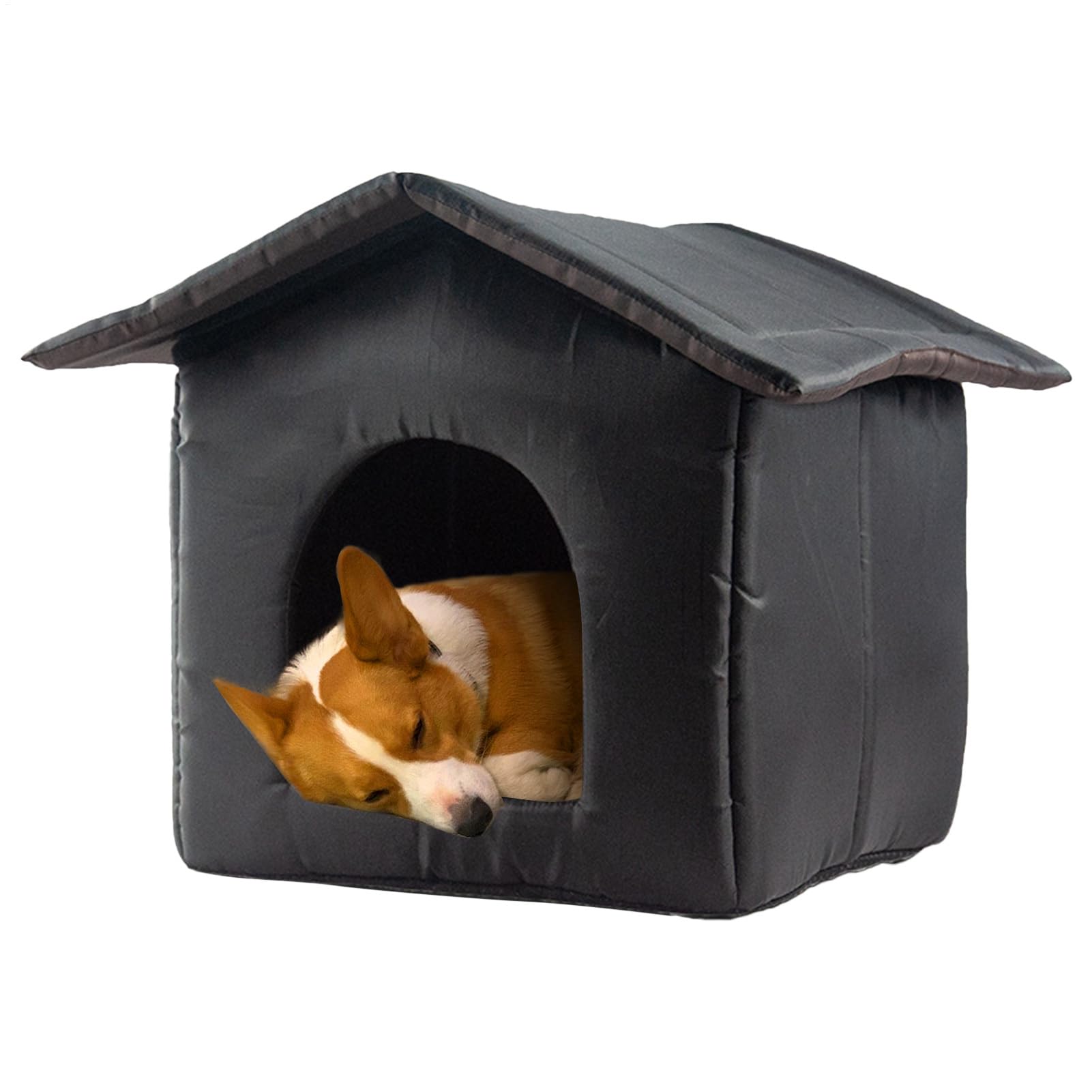 Abri pour chat dans le jardin avec lit chaud imperméable d'hiver