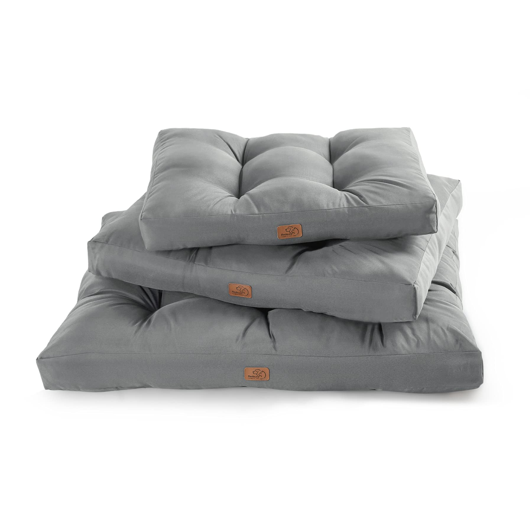 BEDSURE Hundekissen Grosse Hunde waschbar - 111x89cm Hundebett XL für große, mittelgroße Hunde Outdoor gepolstert Hundematte grau in 9cm Höhe, groß XL hundematratze für Haustiere
