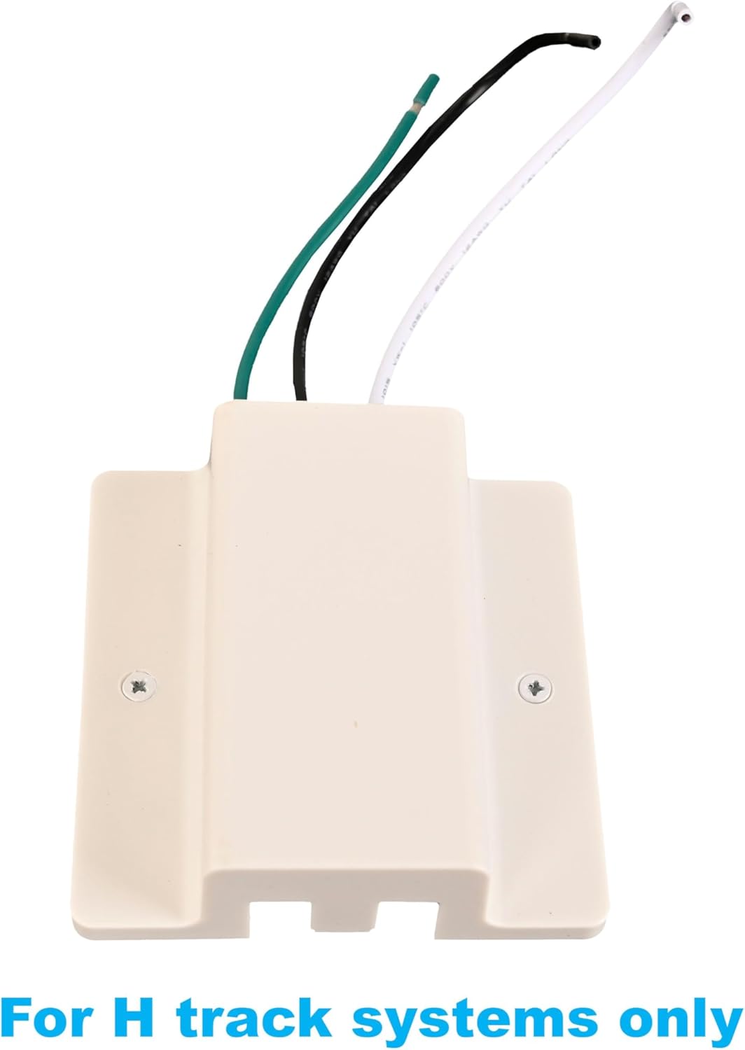 KING SHA H Track Lighting Rail 120V Floating Canopy Connector to Power H Style 3 Wire Single Circuit Tracks in White,Easy Install,ETL Listed