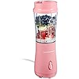 Pink Portable Personal Blender - 13.5 Oz Mini Blender With 6 Ultra Sharp Blades, USB Rechargeable for Travel/Picnic/Office/Gym