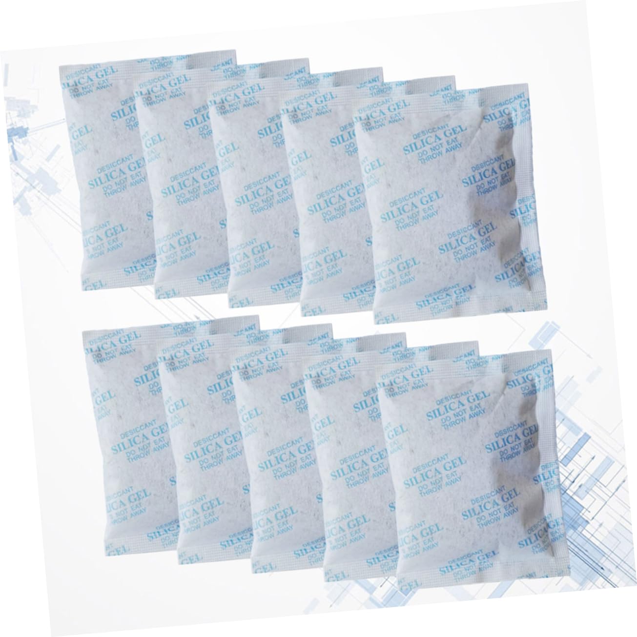 Déshumidificateur 100 Paquets 10g en Tissu Non Tissé Réutilisable Gel de Silice pour Absorption D'humidité Sûre Placards et Vêtements