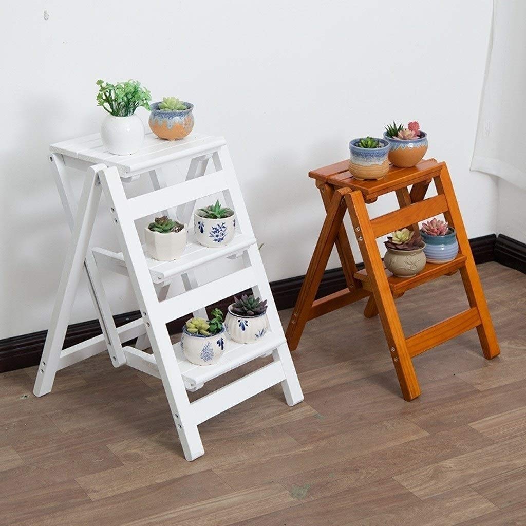 Taburete plegable de de 2 nivs silla de escalera multifuncal que ahorra espacio taburete plegable para el hogar cocina biblioteca color
