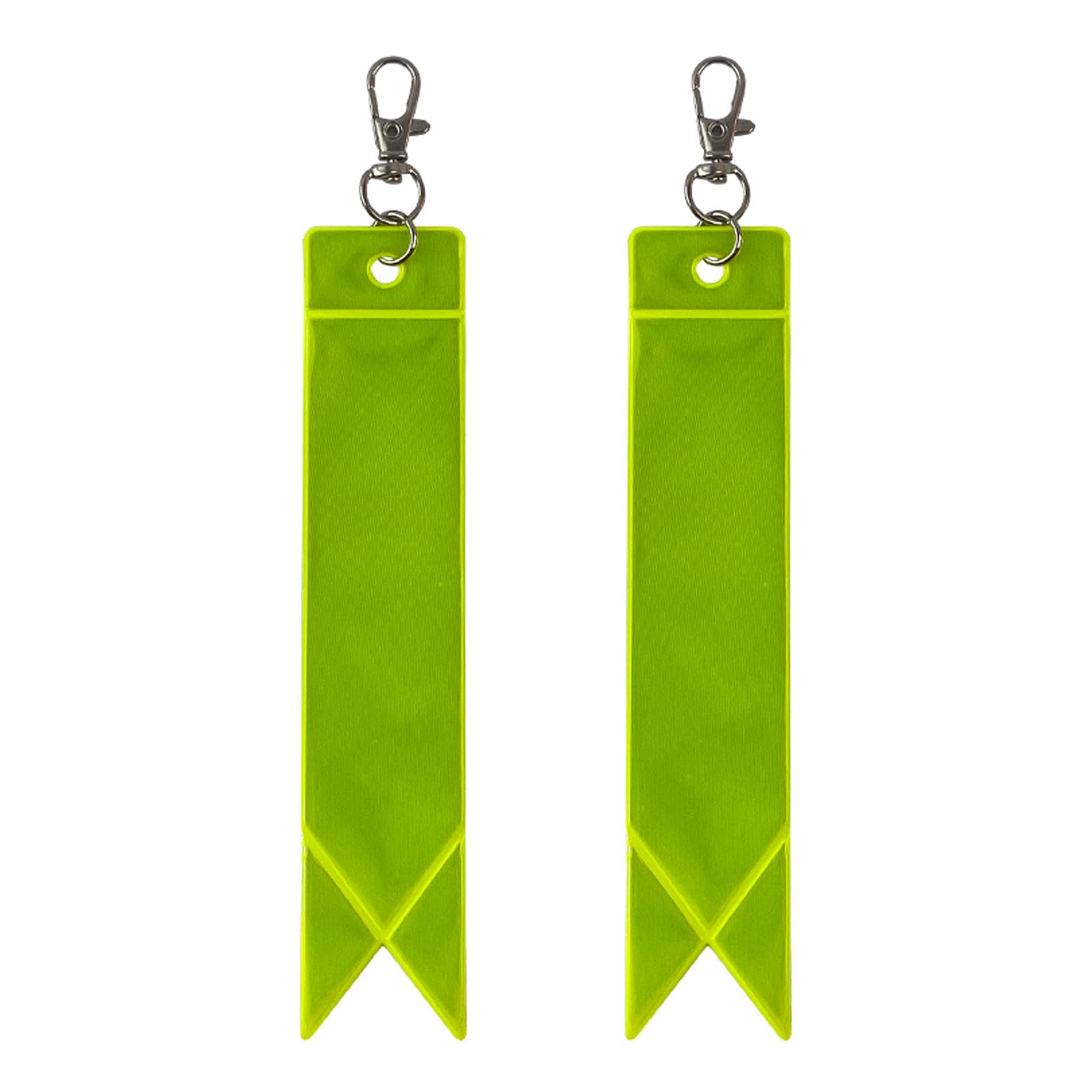 RHXWFDG 2Pcs Helpful Safety Reflector Pendant School Bag Reflective Gear Keychain Glow in Dark Night Backpack Reflectors Tags Safe Reflector with Chains for Hanging