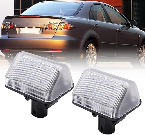 NSLUMO Luz LED de matrícula para Mazda 6 CX-5 CX-7 Mazdaspeed6 6500K xenón blanco luz de matrícula trasera LED etiqueta reemplazo libre de errores
