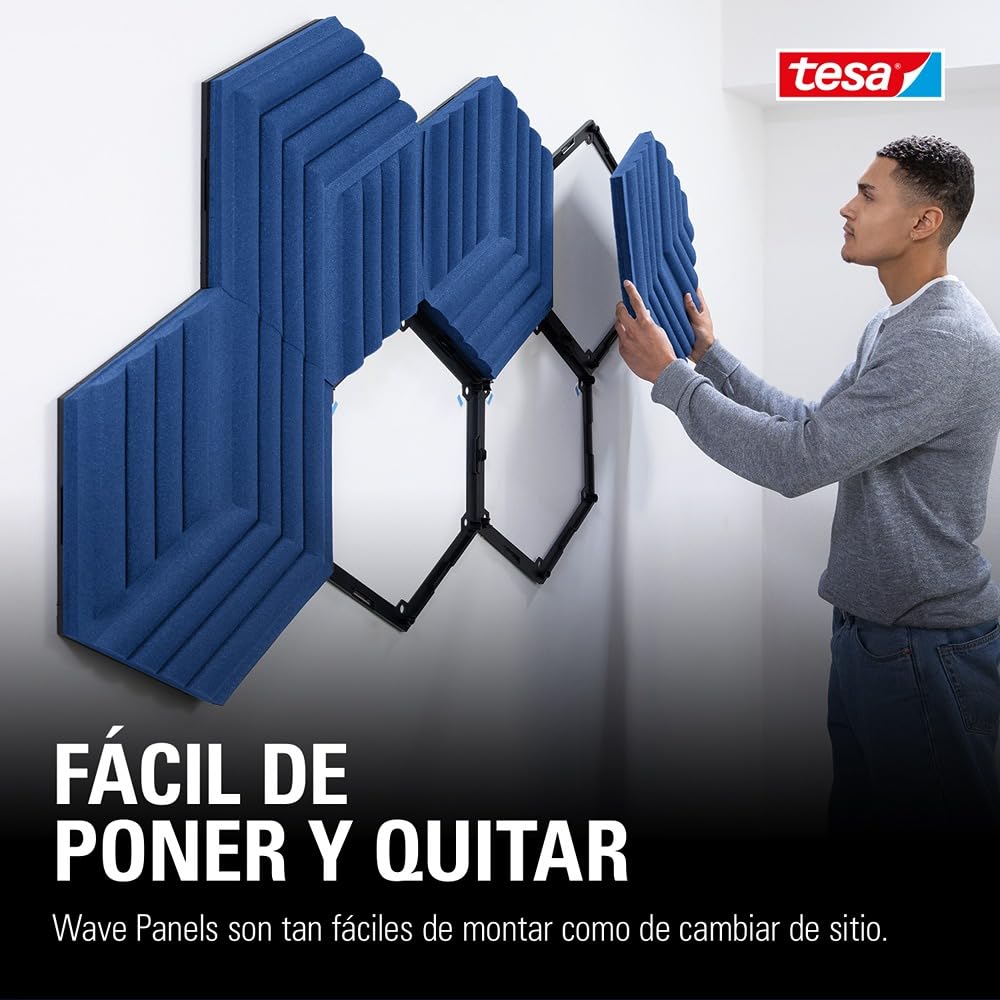 Elgato Wave Panels Starter Set (Azul) - 6 paneles de tratamiento acústico, espuma de dos densidades, marcos EasyClick patentados, diseño modular, fáciles de instalar y quitar