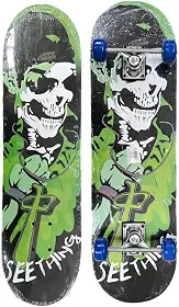 Skate Semi Profissional Montado Completo Modelos, Montado Skate Infantil Semi Profissional Juvenil Radical Skateboard Criança Shape com Lixa - Arte de Rua